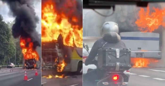 Xe buýt chở 11 người bốc cháy trên cao tốc Ảnh 2