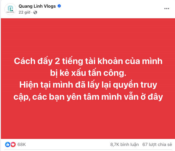 Quang Linh Vlogs bị kẻ xấu tấn công Ảnh 2