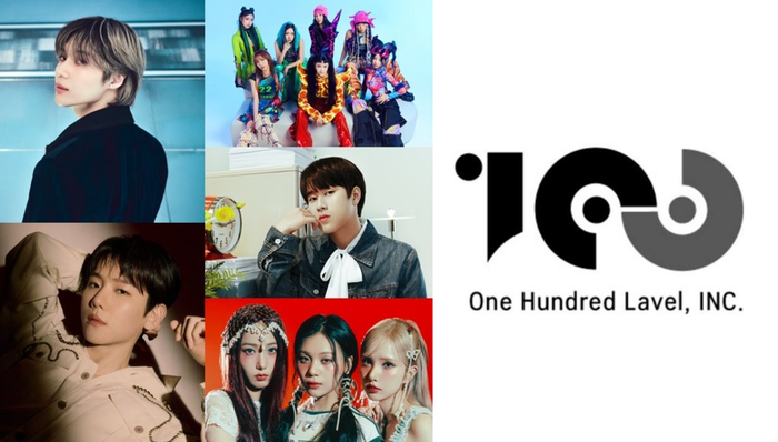 Loạt nghệ sĩ trực thuộc One Hundred Label có thể kể đến như: Taemin (SHINee), Chen, Baekhyun và Xiumin (EXO-CBX), Lee Mujin, VIVIZ, BE'O, Ha Sungwoon, Lee Seunggi và BADVILLAIN.