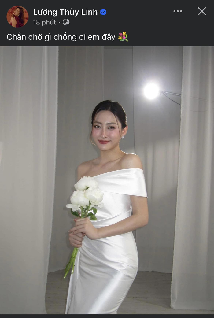 Miss World Vietnam 2019 - Lương Thùy Linh tràn đầy rạng rỡ trong chiếc váy trắng tựa cô dâu mới.