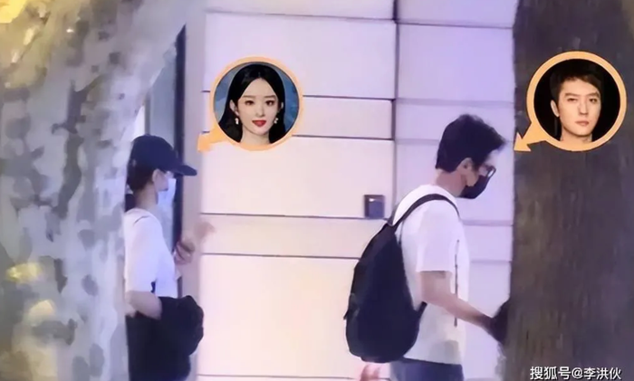 Phùng Thiệu Phong và Triệu Lệ Dĩnh đều ăn mặc giản dị, đeo khẩu trang kín mặt trong những lần gặp nhau vì con. Ảnh: Sưu tầm