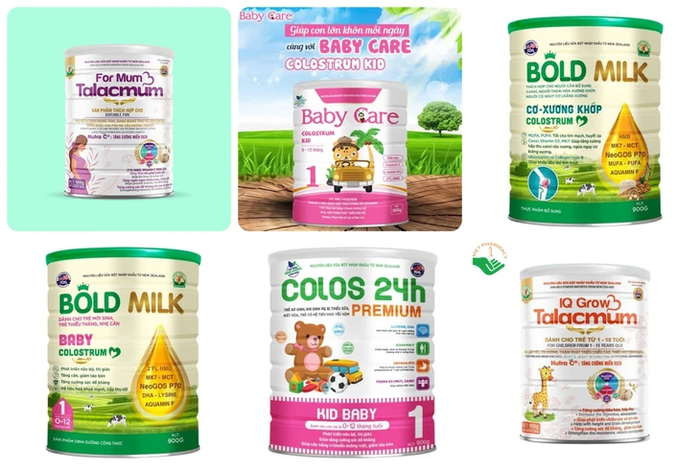 Có nhiều sản phẩm phổ biến nằm trong danh sách gần 600 sản phẩm sữa bị làm giả. (Ảnh: Tuổi Trẻ Online)