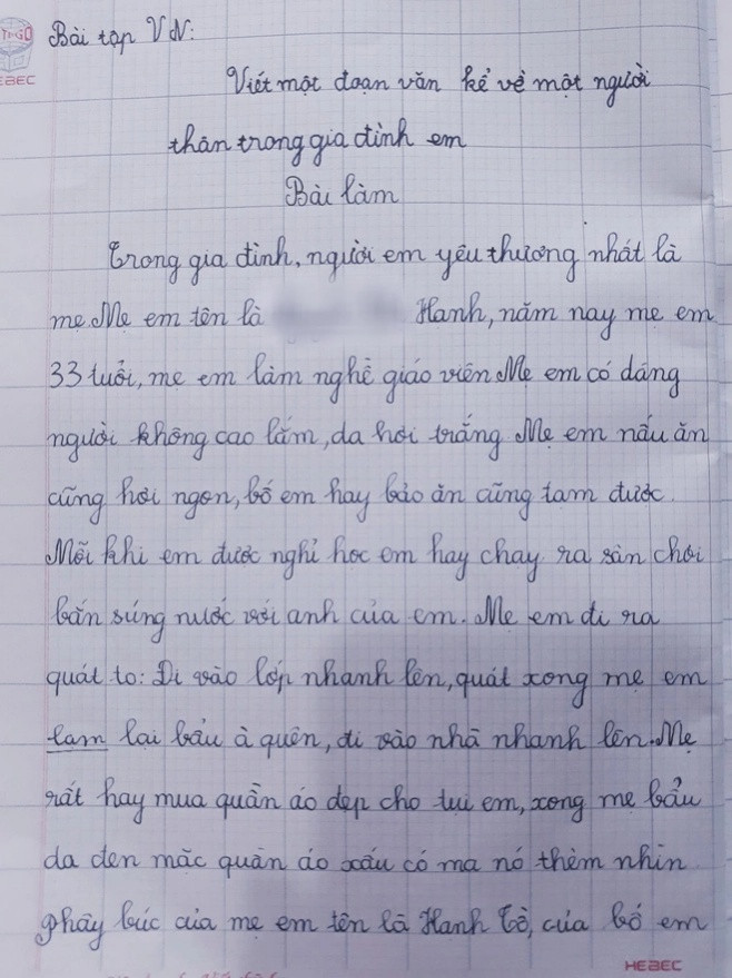 Học trò lớp 3 viết bài văn tả lại màn chí choé của bố mẹ chân thật đến từng chi tiết Ảnh 2