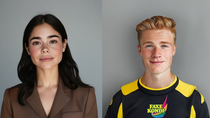 Chị Athena (trái) và anh Kondi Kai, hai trong số năm nhân viên 'ảo' của Hãng bia Royal Unibrew, Đan Mạch - Ảnh: DANISH MARKETING ASSOCIATION