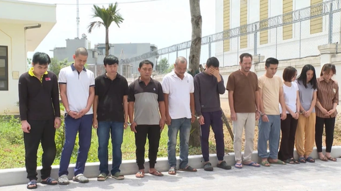 Nhóm đối tượng nằm trong đường dây sản xuất, buôn bán thuốc giả. Ảnh: Công an Thanh Hóa