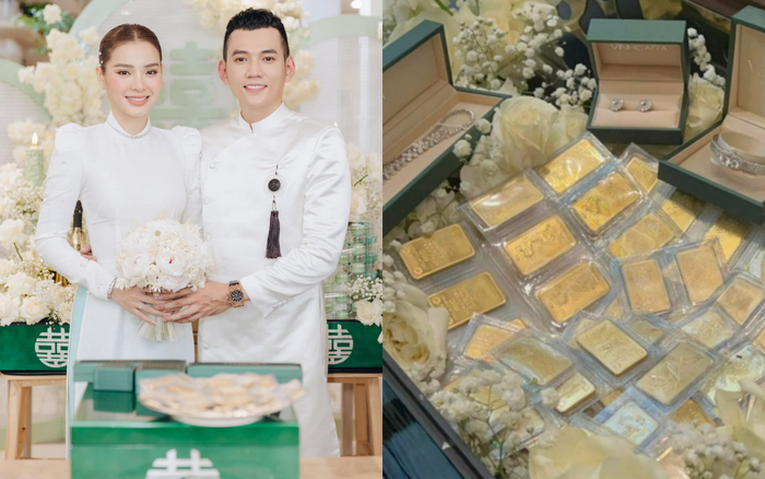 Phương Trinh Jolie từng nhận sính lễ gồm 88 cây vàng cùng bộ trang sức kim cương trị giá 2 tỷ. (Ảnh: FBNV)