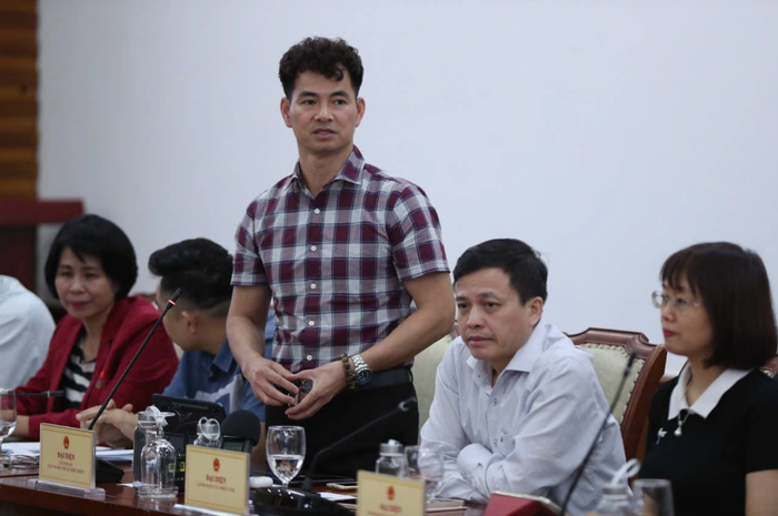 NSND Xuân Bắc tại Họp báo thường kỳ quý I năm 2025. (Ảnh: Trần Huấn/Dân Trí)