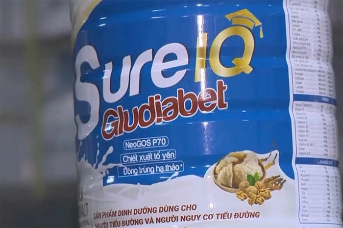 Một trong các sản phẩm sữa giả vừa được Bộ Công an công bố.