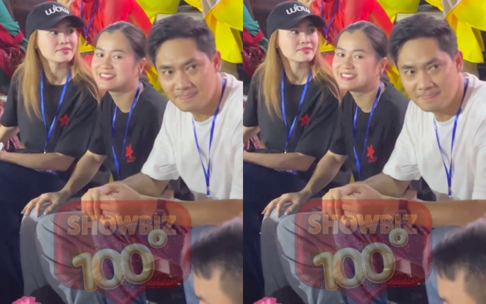 Khoảnh khắc Ninh Dương Lan Ngọc 'chạm mặt' tình cũ - diễn viên Minh Luân sau nhiều năm chia tay. (Ảnh: Chụp màn hình TikTok Showbiz 100 độ)