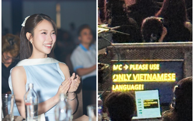 Xôn xao tấm bảng MC Khánh Vy bị ban tổ chức nhắc nhở vì nói tiếng Hàn với Jisoo Ảnh 2