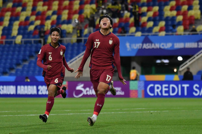 Thua ngược và bị loại, U17 Thái Lan khóc như mưa 1 U17 Thái Lan có bàn thắng mở tỷ số. Ảnh: FAT
