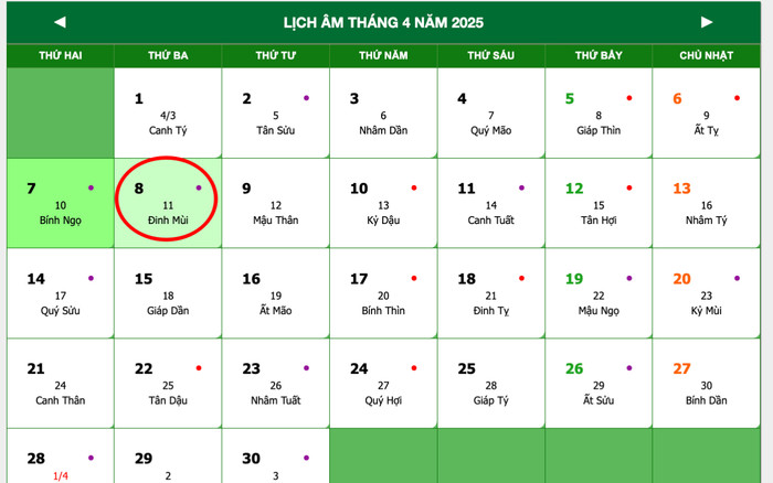 Lịch âm hôm nay 08/04/2025: Kiêng xuất hành, động thổ vì dễ gặp trở ngại Ảnh 2