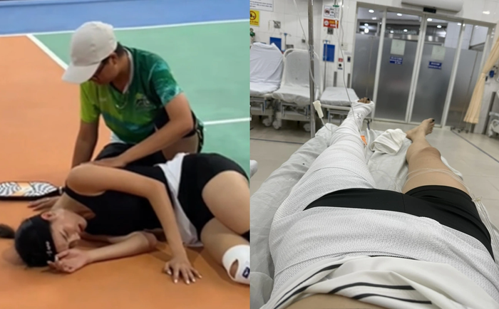 Vợ Mạc Hồng Quân gặp chấn thương khi chơi pickleball vào ngày 3/4, phải nhập viện ngay sau đó. Ảnh: Sưu tầm