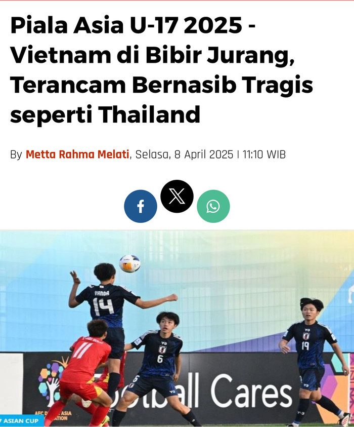 Tờ Bola bất ngờ dự đoán U17 Việt Nam có nguy cơ vỡ mộng U17 World Cup.