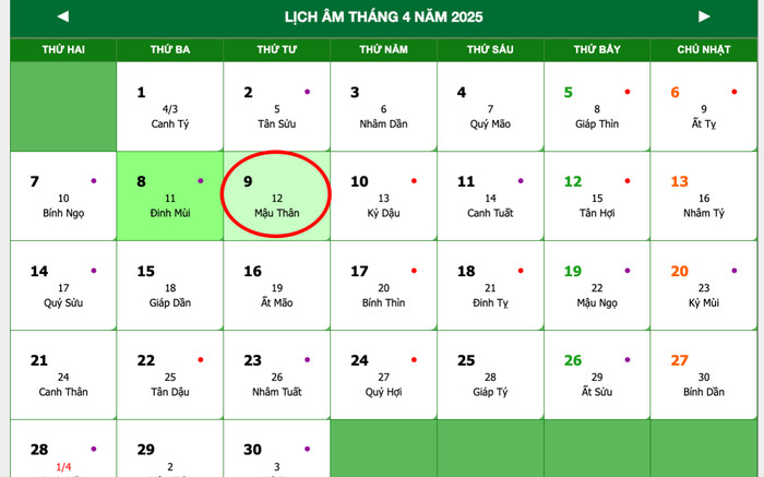 Lịch âm hôm nay 09/04/2025: Khởi sự hanh thông, công việc thuận lợi Ảnh 2