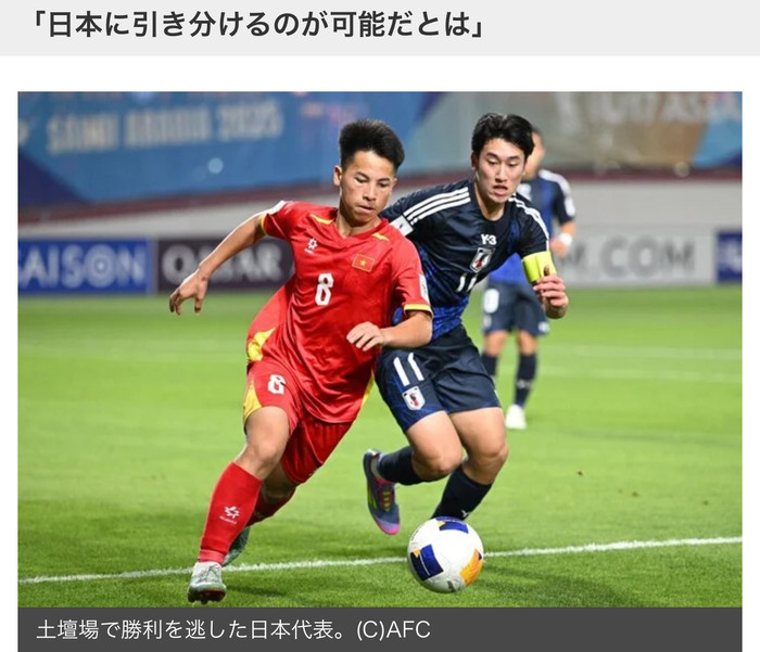 Truyền thông Nhật Bản đăng theo hướng mỉa mai đội nhà vì hòa U17 Việt Nam.