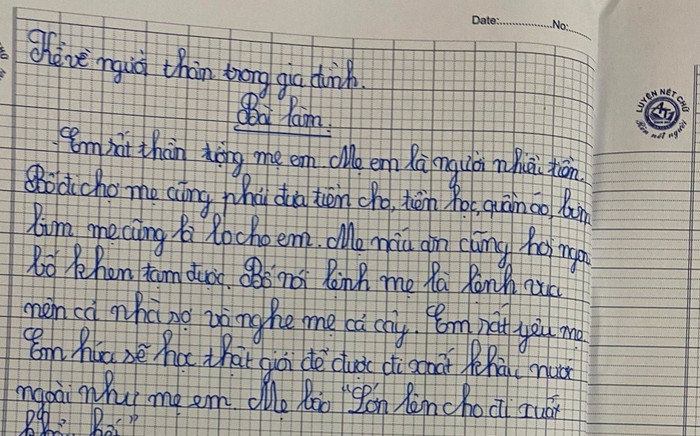Bài văn 'mẹ là thần tượng', đọc đến câu thứ hai dân tình liền hiểu lý do Ảnh 2
