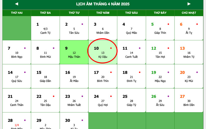 Lịch âm hôm nay 10/4/2025: Khởi đầu thuận lợi, dễ gặp quý nhân phù trợ Ảnh 2
