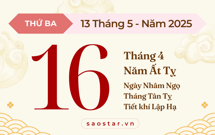 Lịch âm hôm nay 13/5/2025: Ngày cát lành cho cầu tài, mở cửa hàng Ảnh 1