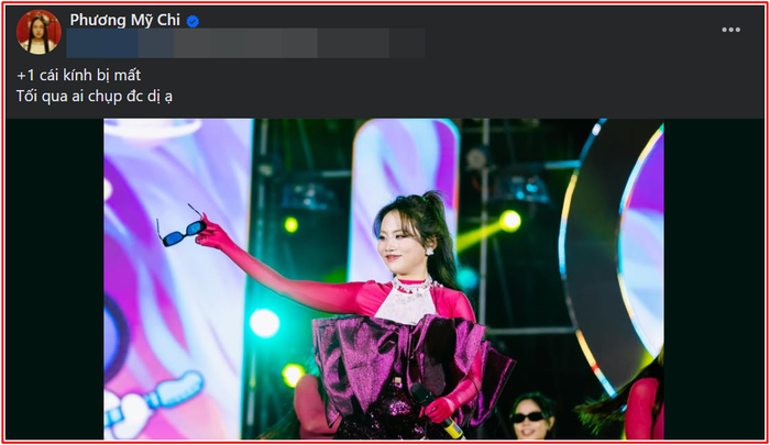 Phương Mỹ Chi bị mất đồ khi đi diễn Ảnh 1