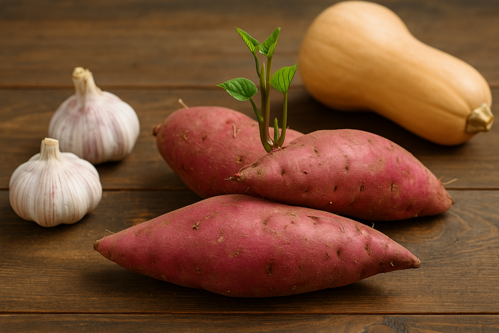 Khoai lang mọc mầm có nguy cơ nấm mốc gây hại gan.