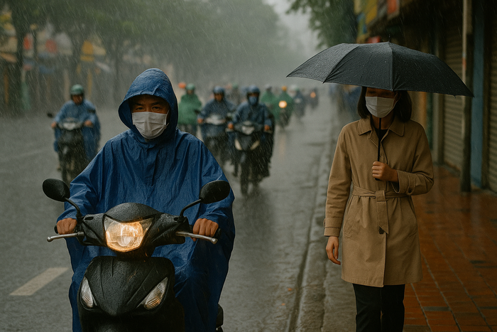 Nên mang theo áo mưa, ô/dù khi ra ngoài để phòng trời mưa vào chiều tối. (Ảnh minh họa)