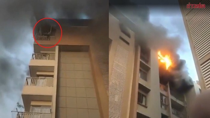 Người phụ nữ nhảy xuống từ tầng 5 để thoát đám cháy Ảnh 1