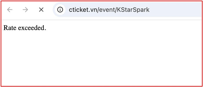 Vì số lượng truy cập quá đông mà trang web bán vé đã bị sập chỉ sau 30 giây mở cổng. 