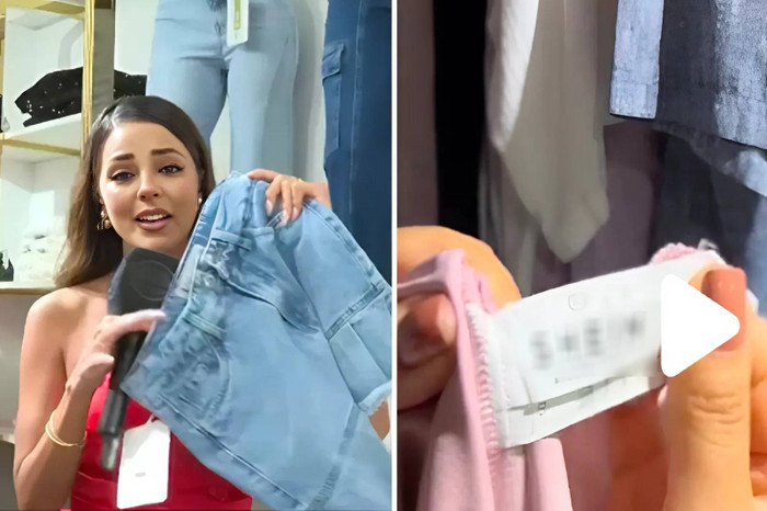 Luciana Fuster bị phát hiện bán hàng từ một thương hiệu thời trang nhanh nổi tiếng nhưng lại gắn mác là sản phẩm từ thương hiệu của chính mình. (Ảnh: ATV.pe)