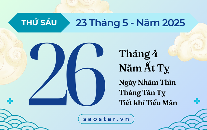 Lịch âm hôm nay 23/5/2025: Khởi đầu hanh thông, việc lớn dễ thành Ảnh 1