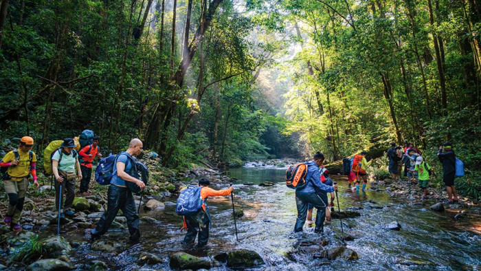 Đến với Bidoup du khách không thể bỏ lỡ mô hình trekking chinh phục đỉnh Bidoup. (Ảnh: Báo Lâm Đồng)