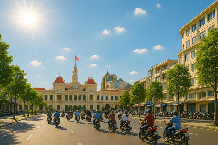 Dự báo thời tiết tại TP.HCM ngày 25/5/2025 có nắng nóng vào ban ngày. (Ảnh minh họa)