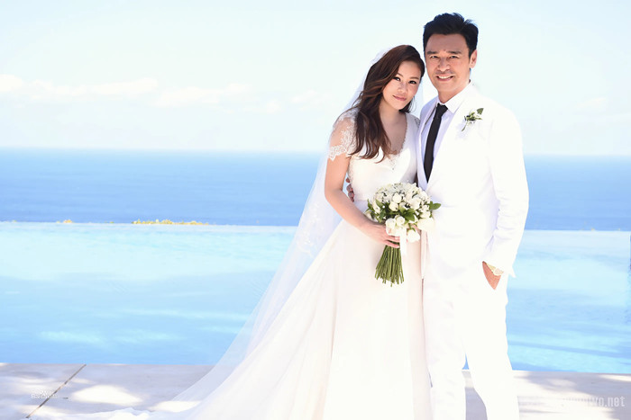 Chung Trấn Đào và người vợ hiện tại.