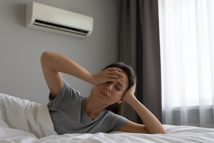 Nằm điều hòa ngay sau khi tắm có thể gây nguy hiểm cho sức khỏe.