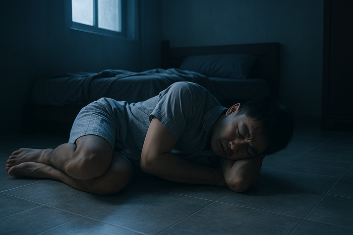 Ngủ dưới nền nhà lạnh có thể khiến cơ thể bị nhiễm lạnh âm thầm.