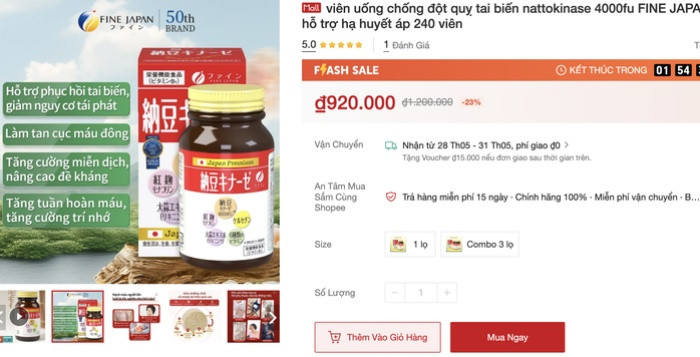 Loạt thực phẩm chức năng chưa cấp phép bị Bộ Y tế yêu cầu gỡ bỏ trên Shopee, Lazada Ảnh 2