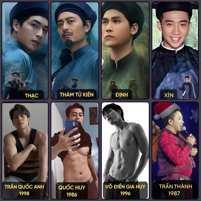 Showbiz 24h: Hình ảnh so sánh ngoại hình của Trấn Thành với nhiều nam diễn viên khác được nam MC chia sẻ. Ảnh: FBNV