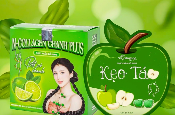 2 sản phẩm mà Ngân Collagen quảng cáo gồm Kẹo táo thải mỡ bụng và N-collagen Chanh plus chưa được Bộ Y tế cấp giấy xác nhận nội dung.