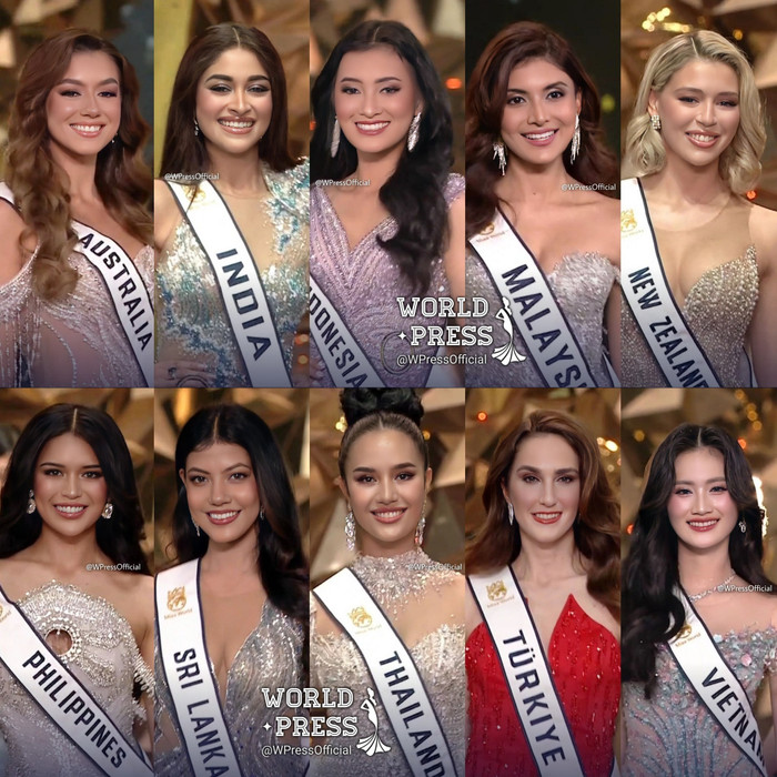 10 cô gái đến từ Châu Á lọt Top 40 Miss World 2025. (Ảnh: World Press)