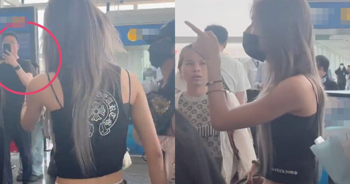 Nữ ca sĩ bắt tại trận và cảnh cáo người đàn ông quay lén mình Ảnh 1