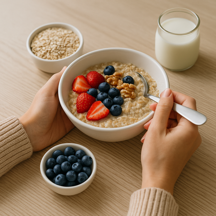 Ngũ cốc nguyên hạt giàu chất xơ.