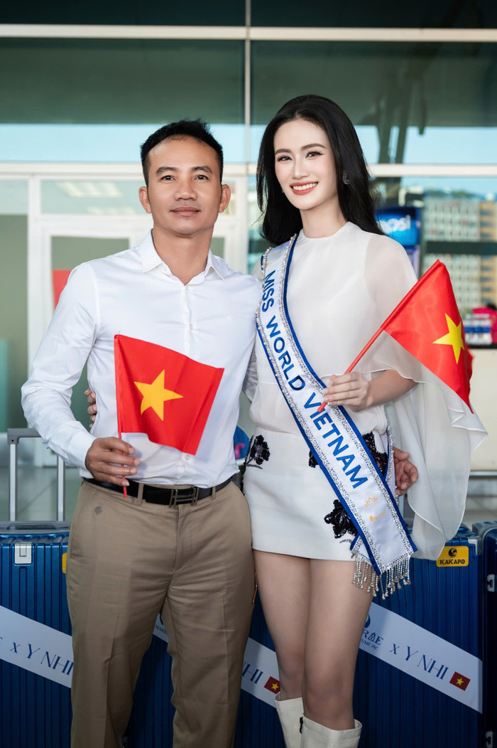 Bạn trai Anh Kiệt tiếp tục vắng mặt tại buổi đưa Hoa hậu Ý Nhi đi thi Hoa hậu Thế giới 2025.