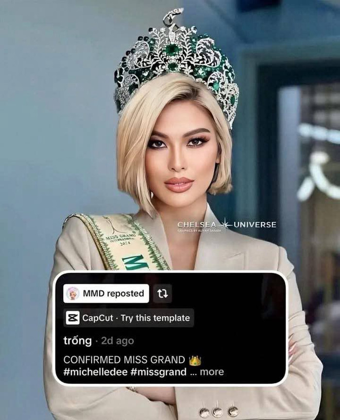 Michelle Dee chia sẻ lại đoạn video tiết lộ chuyện cô dự thi Miss Grand Philippines, tìm đường đến Miss Grand International. (Ảnh chụp màn hình)