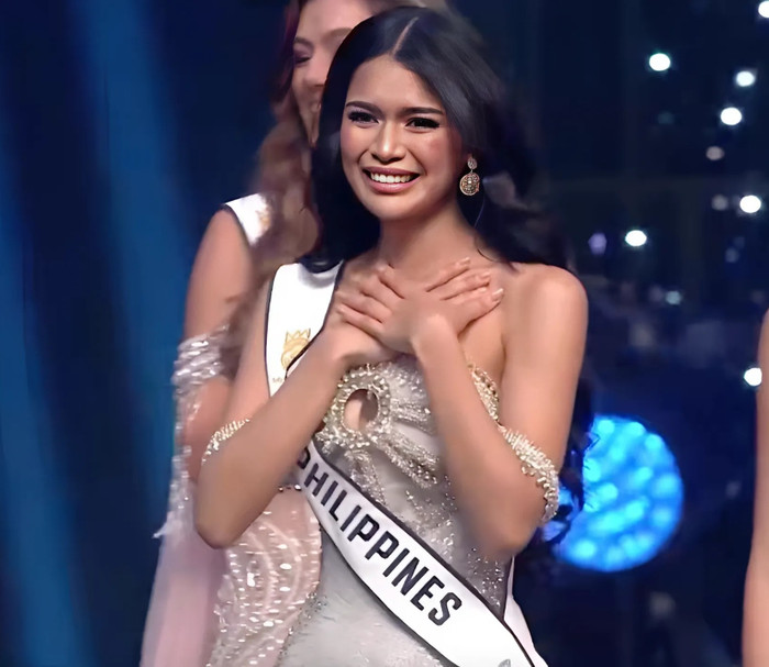 Không chiến thắng giải phụ, đại diện Philippines vẫn lọt top 8 - Miss World 2025. (Ảnh chụp màn hình)
