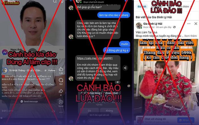 Vợ chồng Lý Hải thông báo cho khán giả về vấn đề lừa đảo - (Ảnh: FBNV).