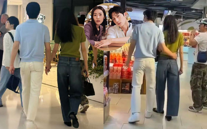 Khoảnh khắc cặp đôi Lưu Văn và Tỉnh Bách Nhiên xuất hiện tình tứ ở chốn đông người sau thông tin đã kết hôn. (Ảnh: Sohu)