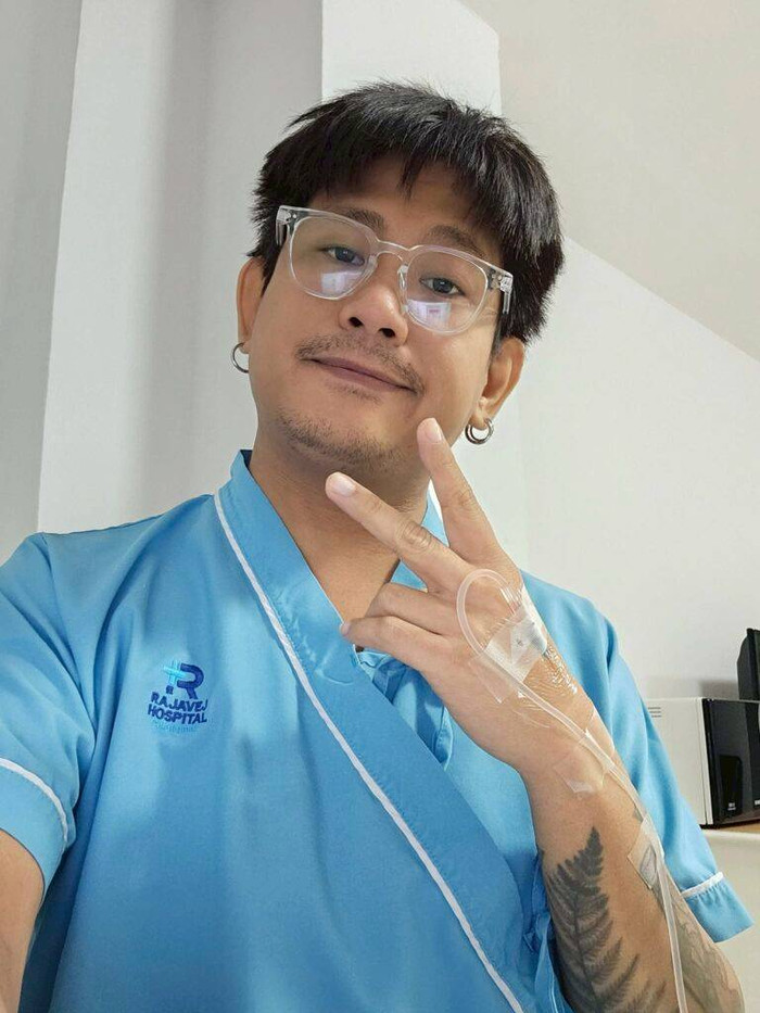 Nam nghệ sĩ giữ tinh thần lạc quan trong quá trình điều trị bệnh. (Ảnh FBNV)