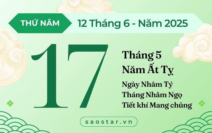 Lịch âm hôm nay 12/6/2025: Ngày đẹp để xuất hành, hóa giải tranh chấp Ảnh 1