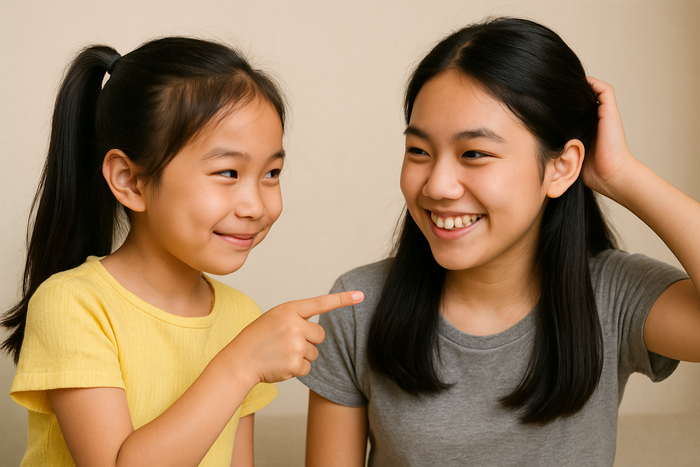 Cô bé tiểu học viết bài văn về chị gái khiến nhiều người thích thú vô cùng. Ảnh minh hoạ