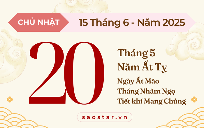 Lịch âm hôm nay 15/6/2025: Ngày lành để hóa giải, tránh khởi sự lớn Ảnh 1
